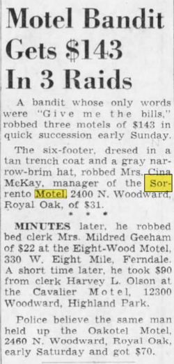 Sorrento Motel - May 1961 Robbery (newer photo)